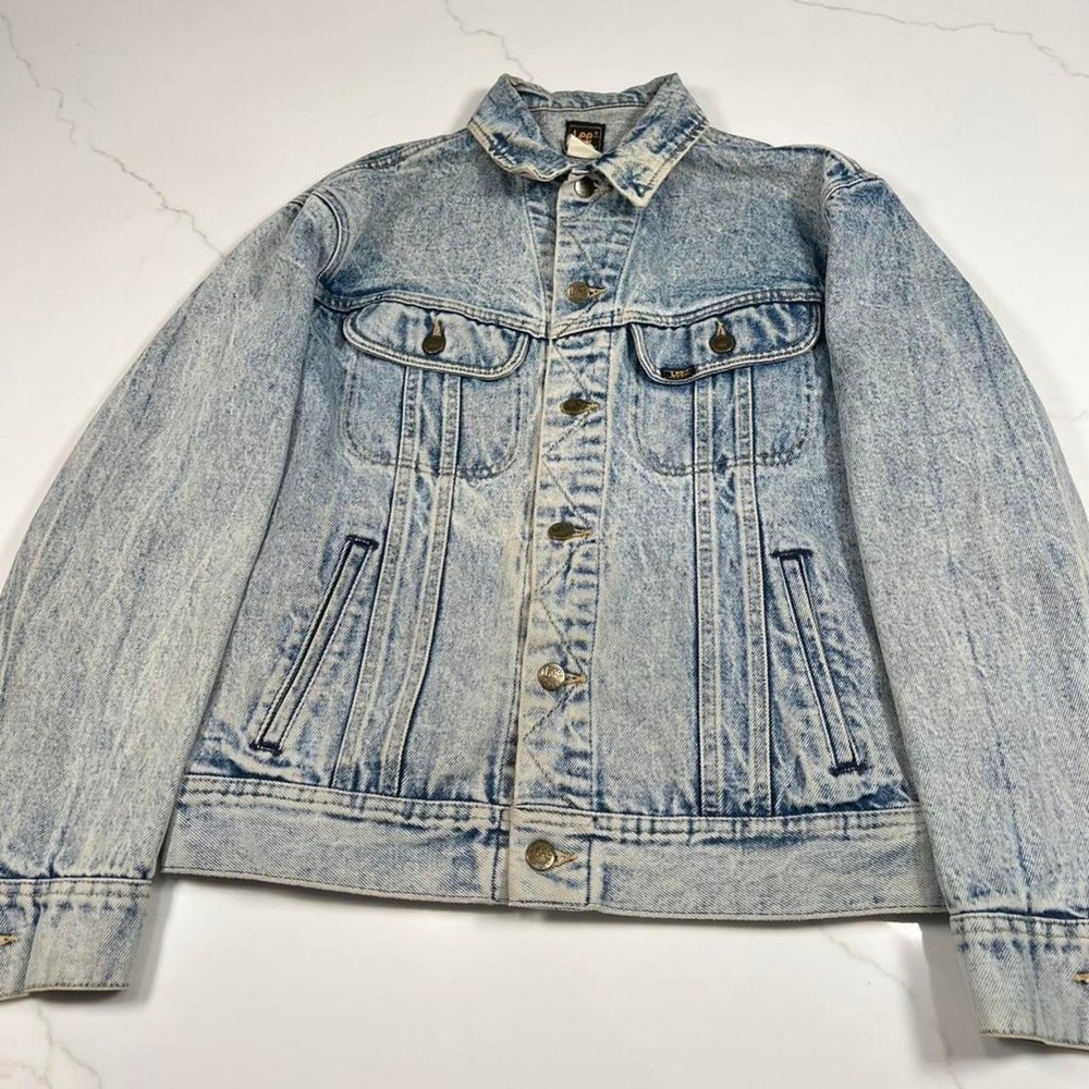 Lee Denim Jacket Mens Medium Acid Wash Blue Vintage Trucker PATD-153438